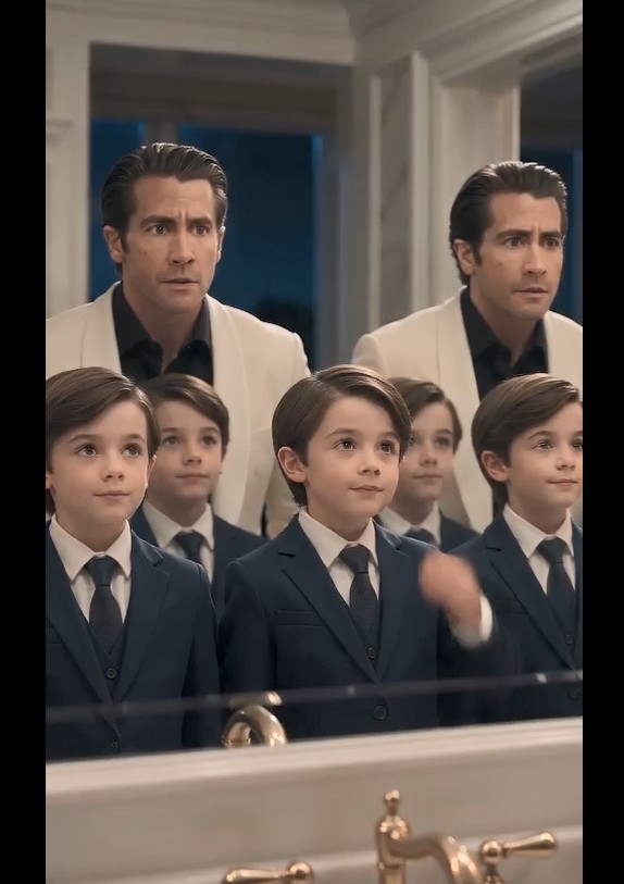 Four young boys in identical navy outfits stepped into a restaurant restroom just hours before my million-dollar...