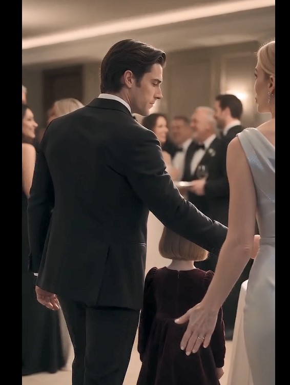 The maid’s three-year-old daughter walked straight through a billionaire’s engagement party, took his hand in front of thirty stunned guests, and whispered, “Don’t move. Come with me.”