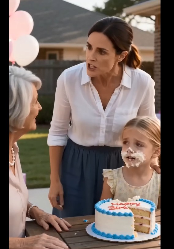 My mother-in-law smashed birthday cake into my little girl’s face and brushed it off as a joke. What shattered me wasn’t heri laughter—it was...