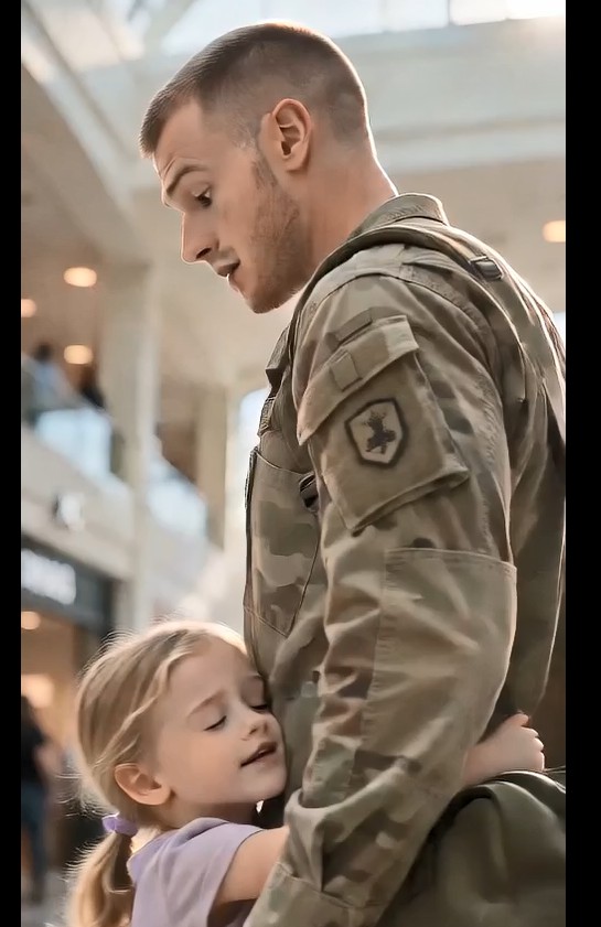 To a little girl, he looks exactly like her dad. Does this toucch your heart?