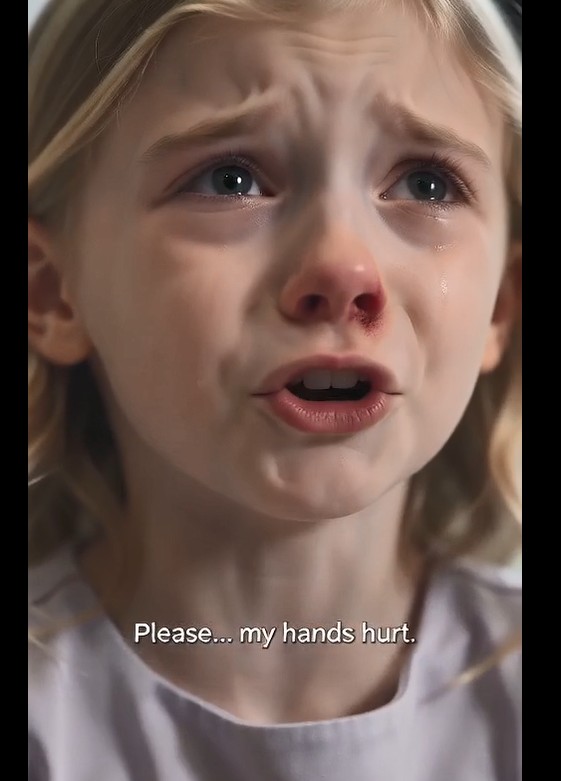 A 4-Year-Old Girl Was Crying on the Cold Marble Floor—While the Housekeeper Sat Nearby Calmly Eating Steak...