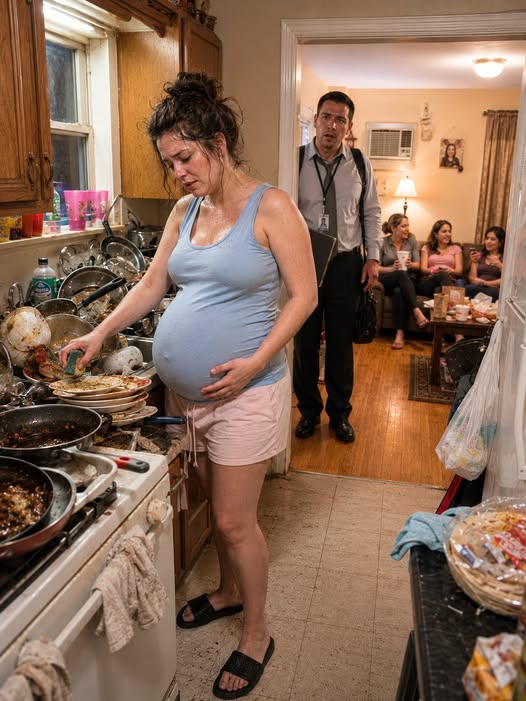 He came home at 10 P.M. and found his 8-MONTH PREGNANT WIFE WASHING DISHES ALONE while his family laughed in the living room … but after discovering they had THROWN AWAY HER MEDICATION, he looked at them and said, “Your comfortable life ends tonight” …