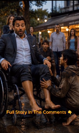 The Poor Boy Touched His Leg… Seconds Later, a Billionaire Stood Up — Then the Truth Destroyed Him