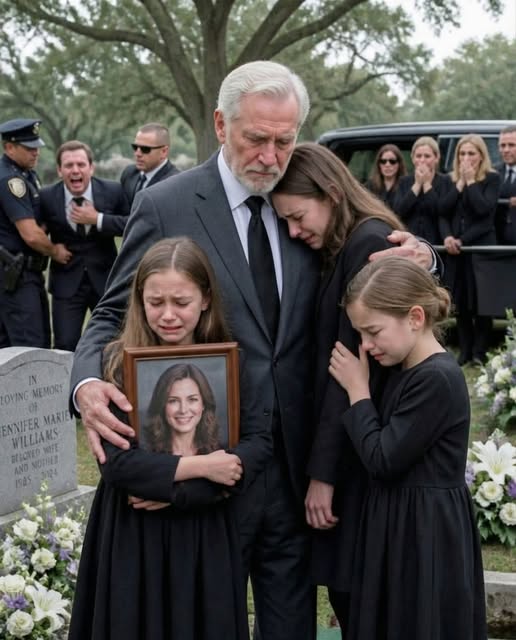 At my daughter’s funeral, her husband announced he was dumping their three grieving girls into foster care—but he had no idea they were carrying the evidence that would destroy his perfect new life.