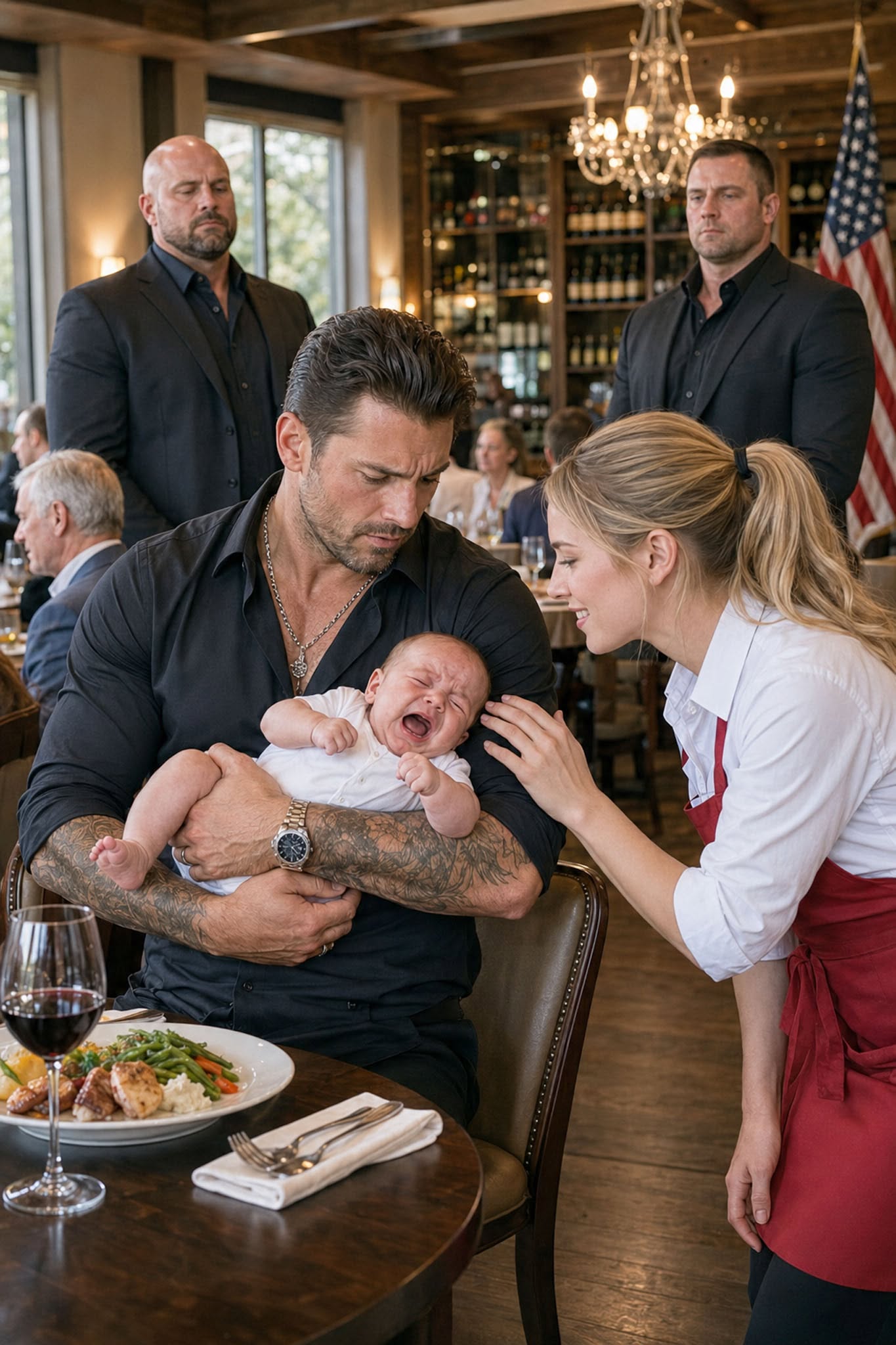 Everyone feared the dangerous man at the table, but one waitress noticed his terrified son was silently begging to be saved...