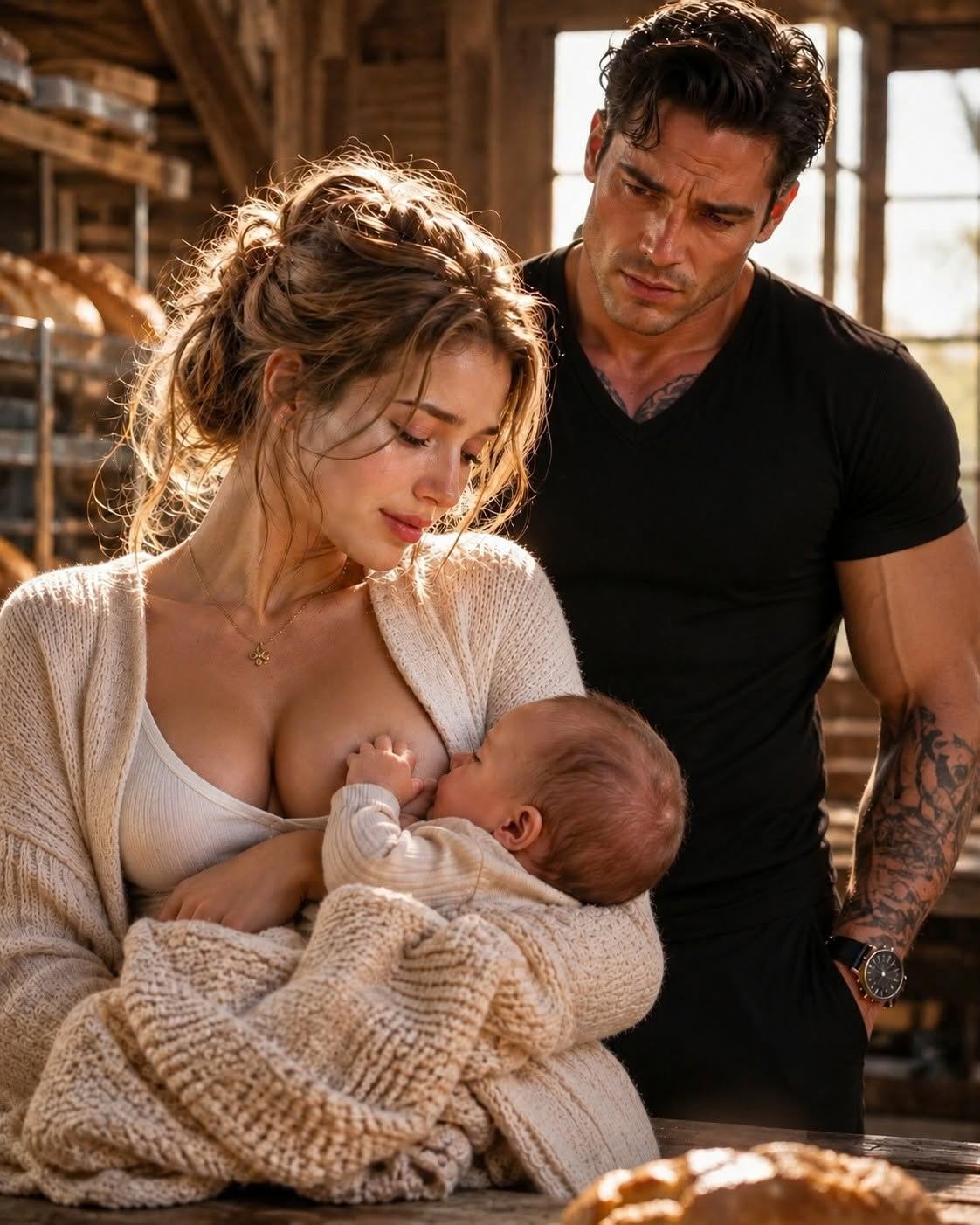 A grieving baker agreed to breastfeed a billionaire’s starving newborn—three days later, the baby started screaming and a strange blue residue on his lips revealed someone inside the mansion wanted him dead.