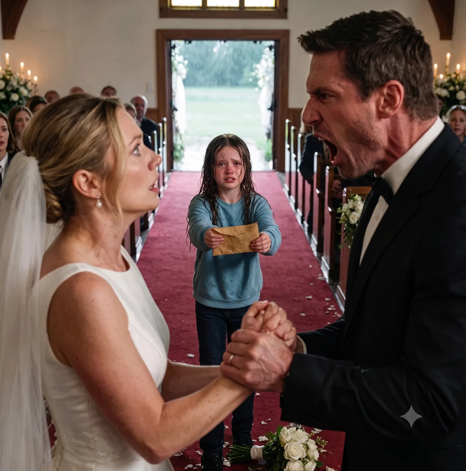 The little girl who crashed his wedding called him “Dad”—then pulled out the checks proving his bride had paid her mother to disappear.
