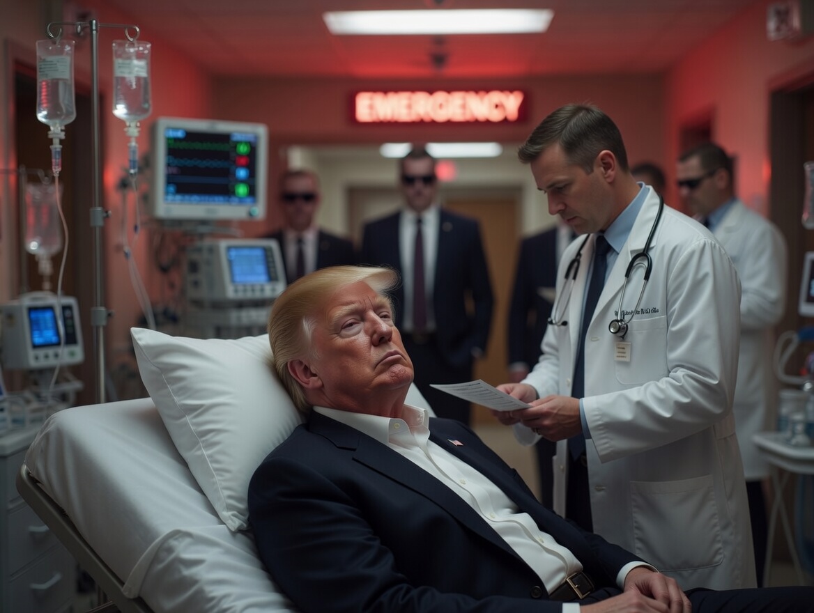 SHOCKING: Donald Trump Rushed Back to Walter Reed as Health Concerns Explode.26s