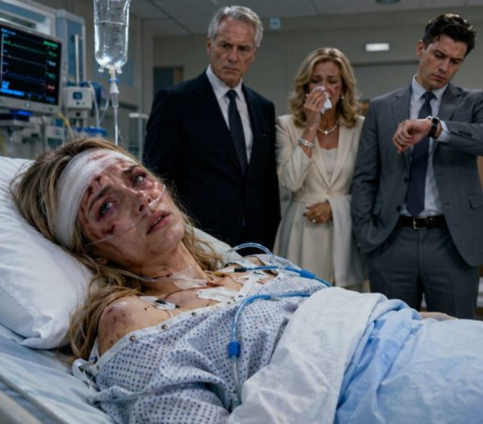 When i was dying after a horrific accident, they stood by the hospital bed… and said: “She’s not our daughter. Let her…” They walked out like i was nothing. A week later, they came back for the inheritance — but all they found was a letter… making their faces turn pale.