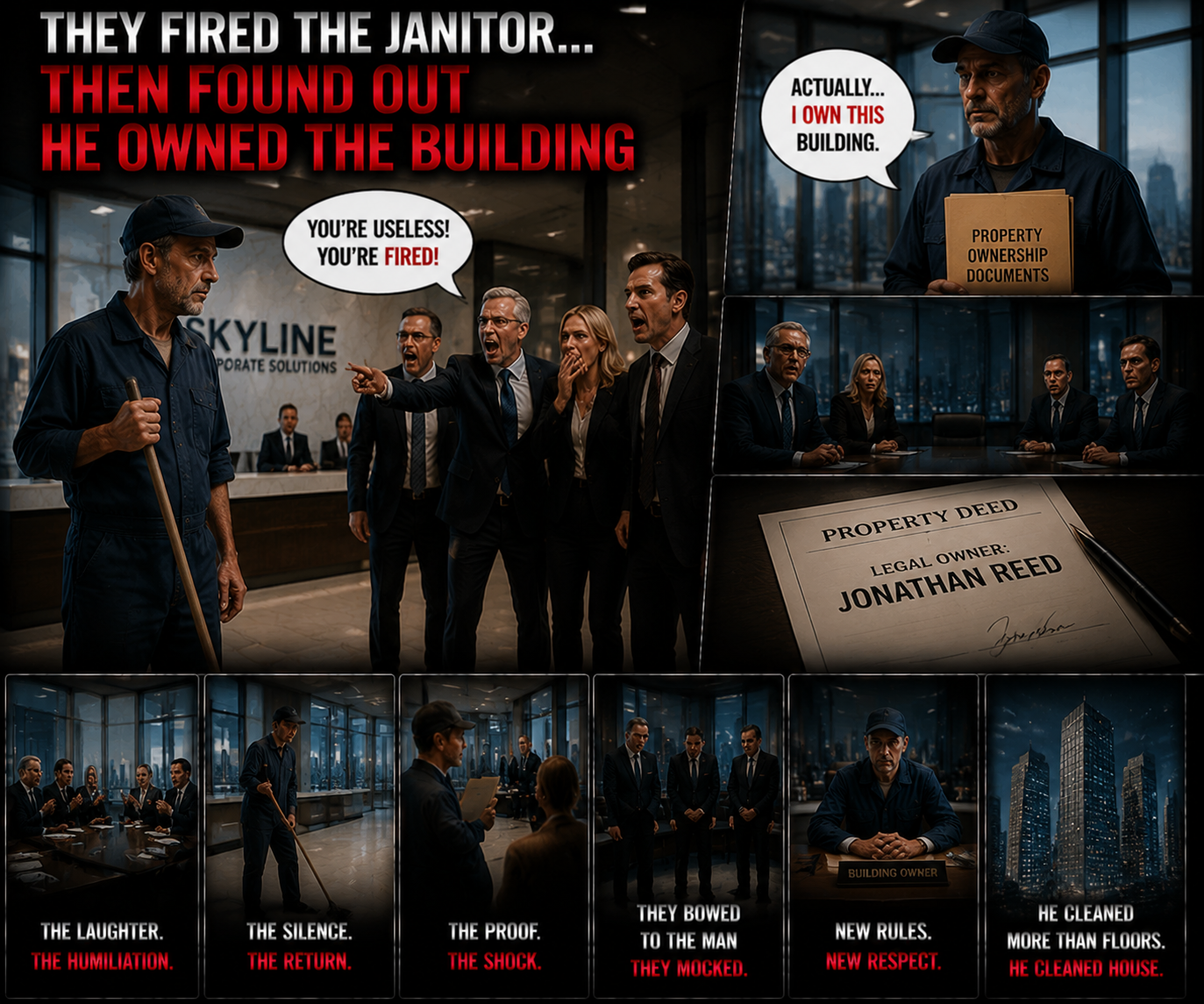 THEY FIRED THE JANITOR… THEN FOUND OUT HE OWNED THE BUILDING