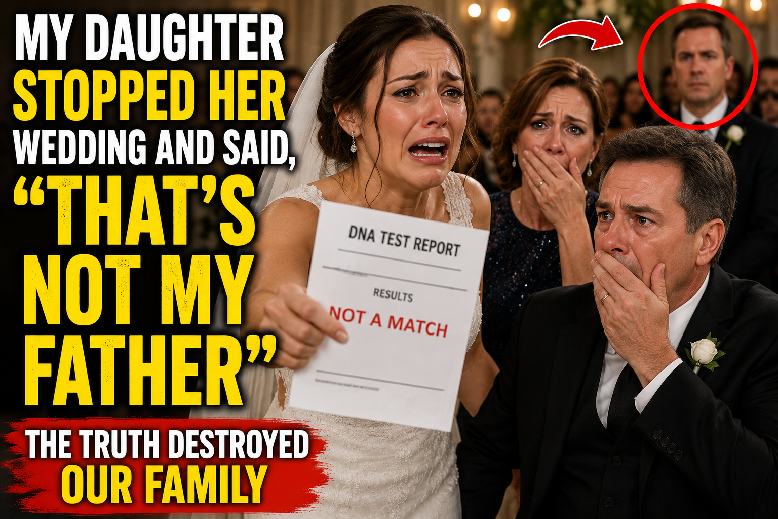 MY DAUGHTER STOPPED HER WEDDING AND SAID, "THAT'S NOT MY FATHER"