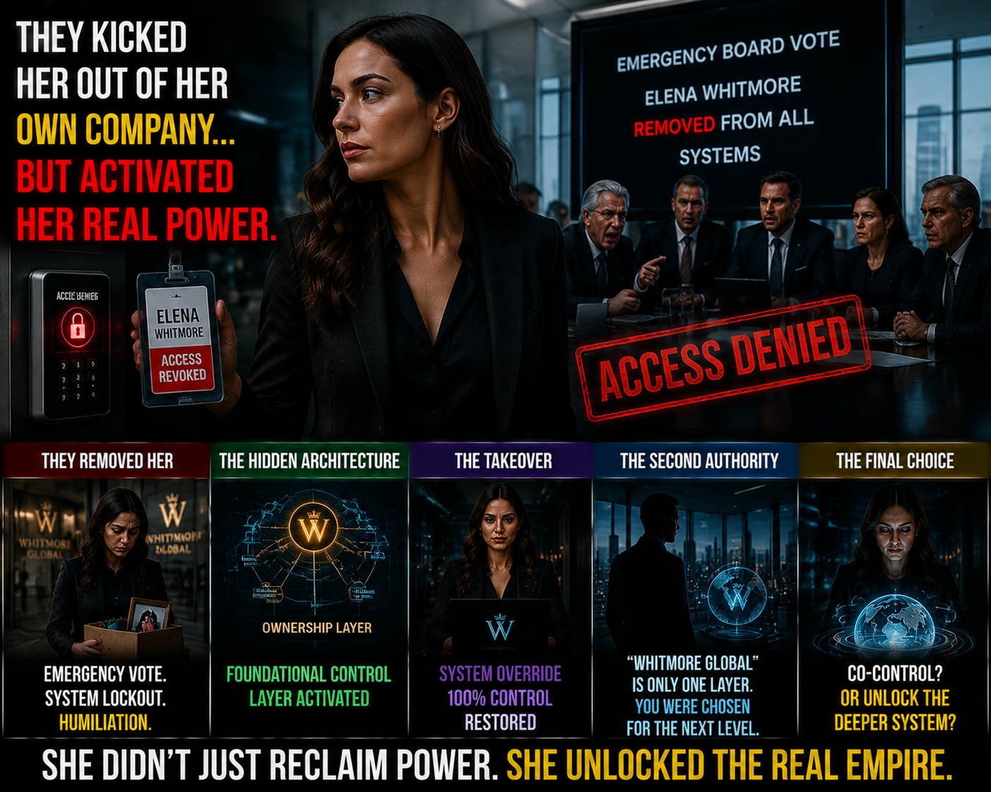 THEY LOCKED HER OUT OF THE COMPANY… SO SHE ERASED EVERYONE WHO SIGNED HER OUT