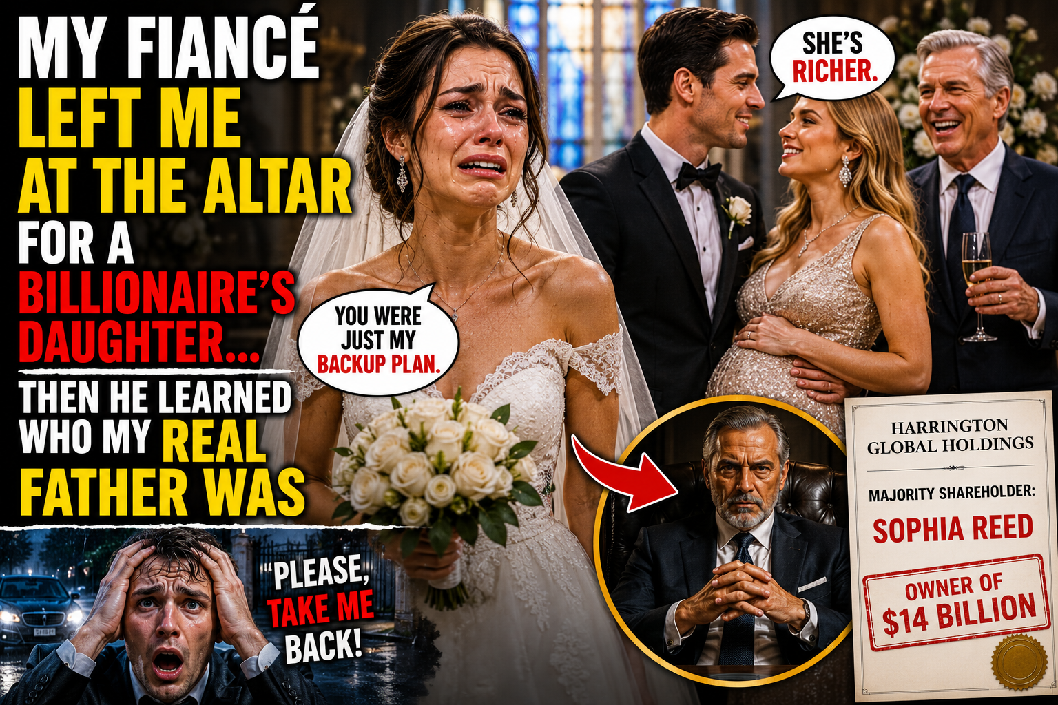 MY FIANCÉ LEFT ME AT THE ALTAR FOR A BILLIONAIRE'S DAUGHTER... THEN HE LEARNED WHO MY REAL FATHER WAS