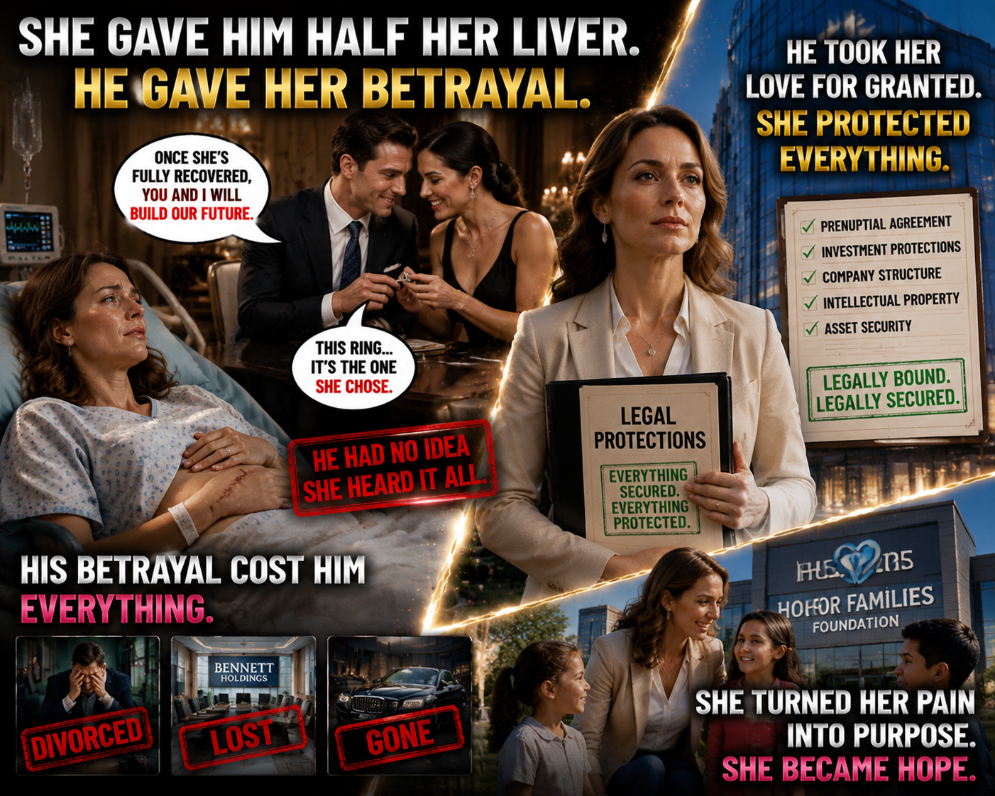 I DONATED HALF MY LIVER TO SAVE MY HUSBAND... TWO DAYS LATER I HEARD HIM PROMISE EVERYTHING TO HIS SECRET LOVER