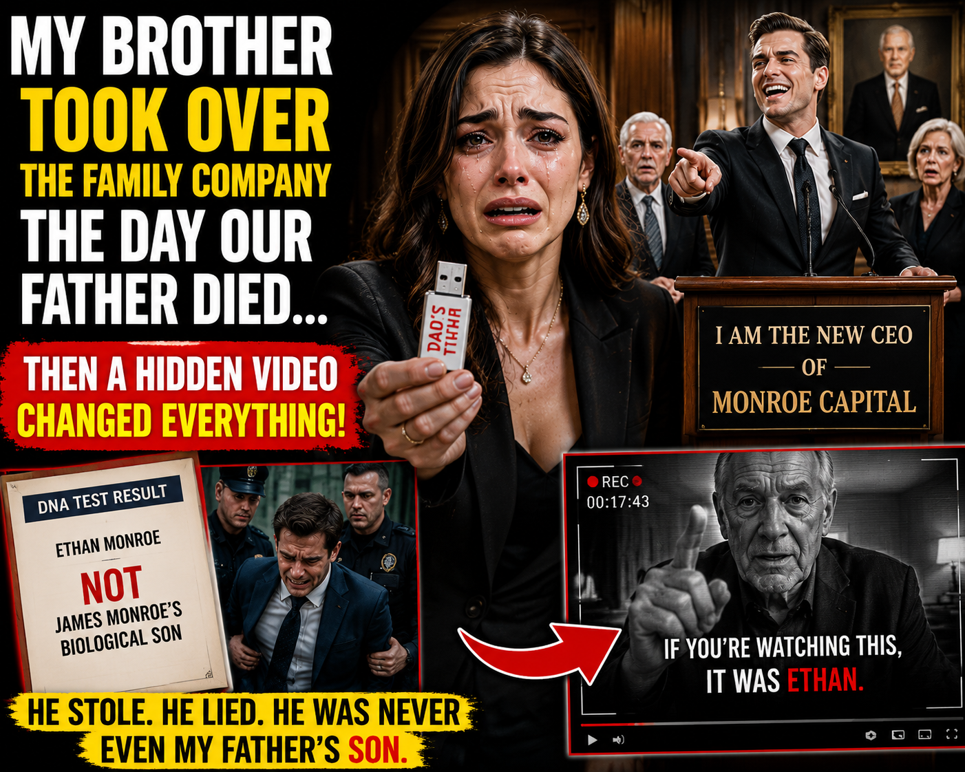 MY BROTHER TOOK OVER THE FAMILY COMPANY THE DAY OUR FATHER DIED... THEN A HIDDEN VIDEO CHANGED EVERYTHING