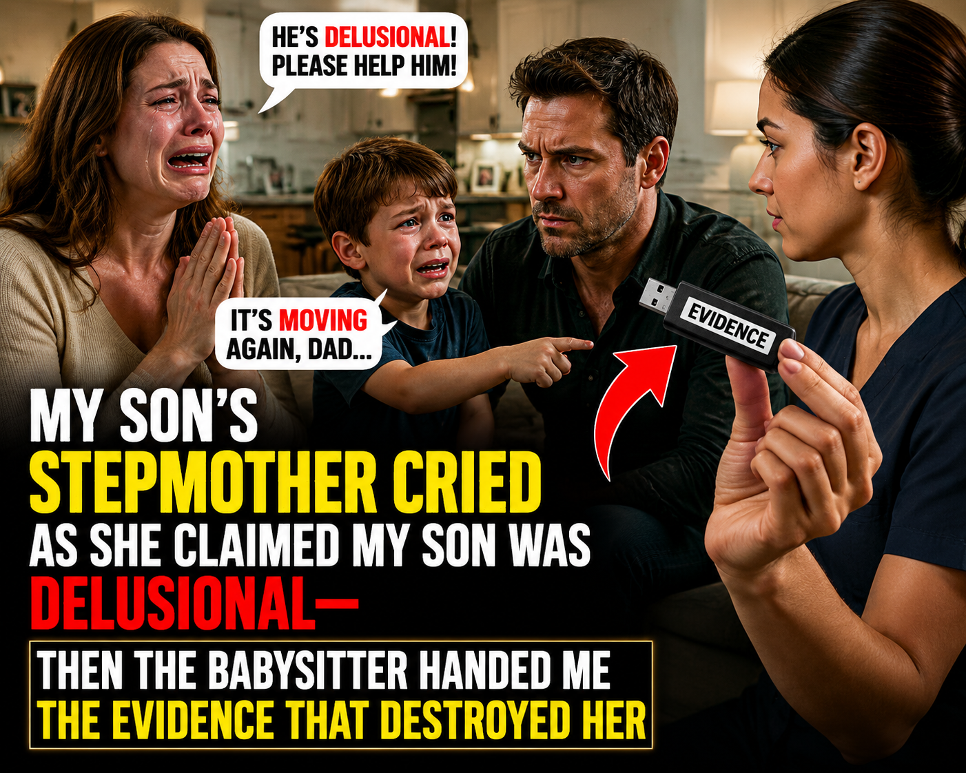 My Son's Stepmother Broke Down Crying as She Claimed He Was Delusional—Then the Babysitter Handed Me the Evidence That Destroyed Her ⭐⭐⭐