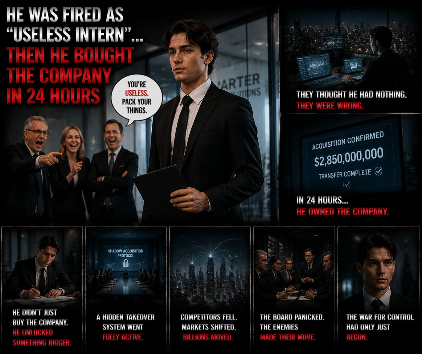 HE WAS FIRED AS “USELESS INTERN”… THEN HE BOUGHT THE COMPANY IN 24 HOURS
