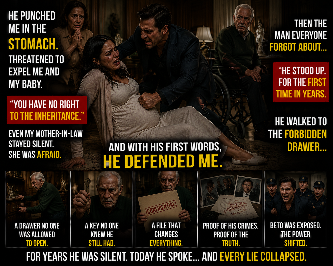 My Abusive Brother-In-Law Thought He Could Throw a Pregnant Woman Out of the House After My Husband Died… Until a Silent Wheelchair-Bound Grandpa Stood Up, Opened a Forbidden Drawer, and Revealed a Murder Plot That Destroyed Everything They Built