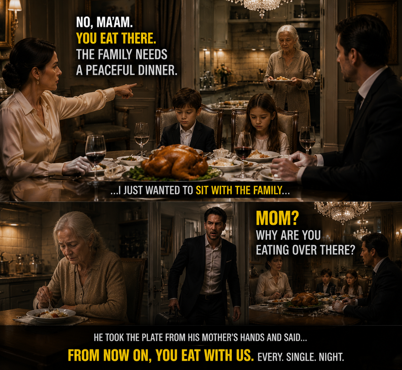 She Humiliated My Mother at Dinner… She Didn’t Know I Had Already Signed the Papers