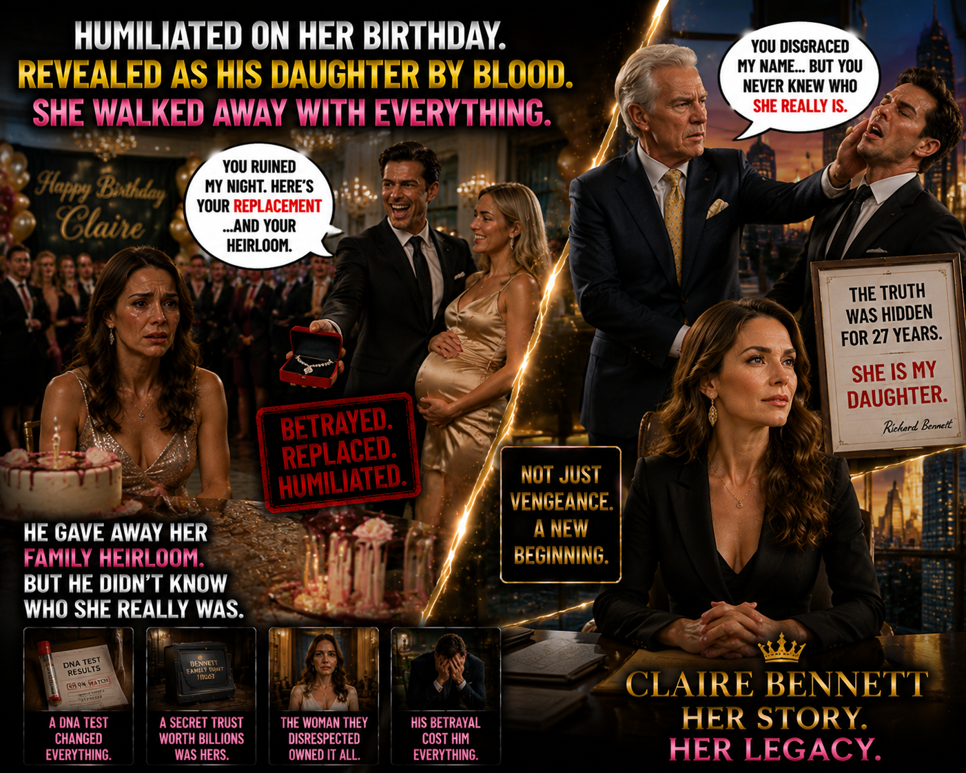 MY HUSBAND INTRODUCED HIS PREGNANT MISTRESS AT MY BIRTHDAY PARTY... THEN MY FATHER-IN-LAW STOOD UP AND SLAPPED HIS OWN SON