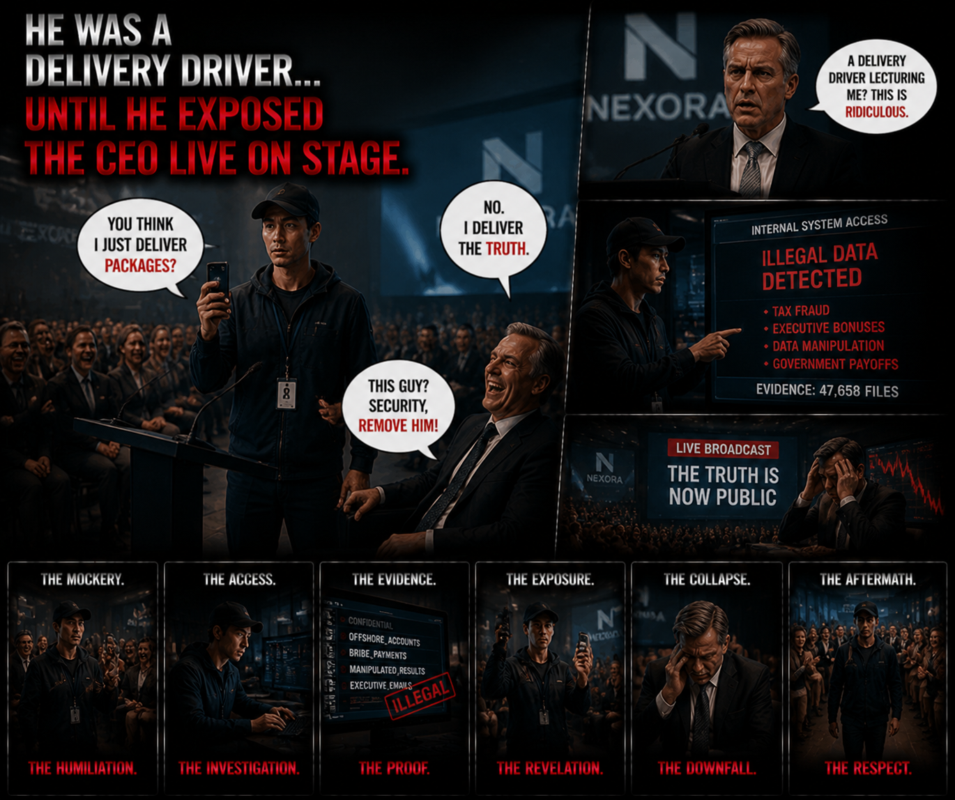 HE WAS A DELIVERY DRIVER… UNTIL HE EXPOSED THE CEO LIVE ON STAGE