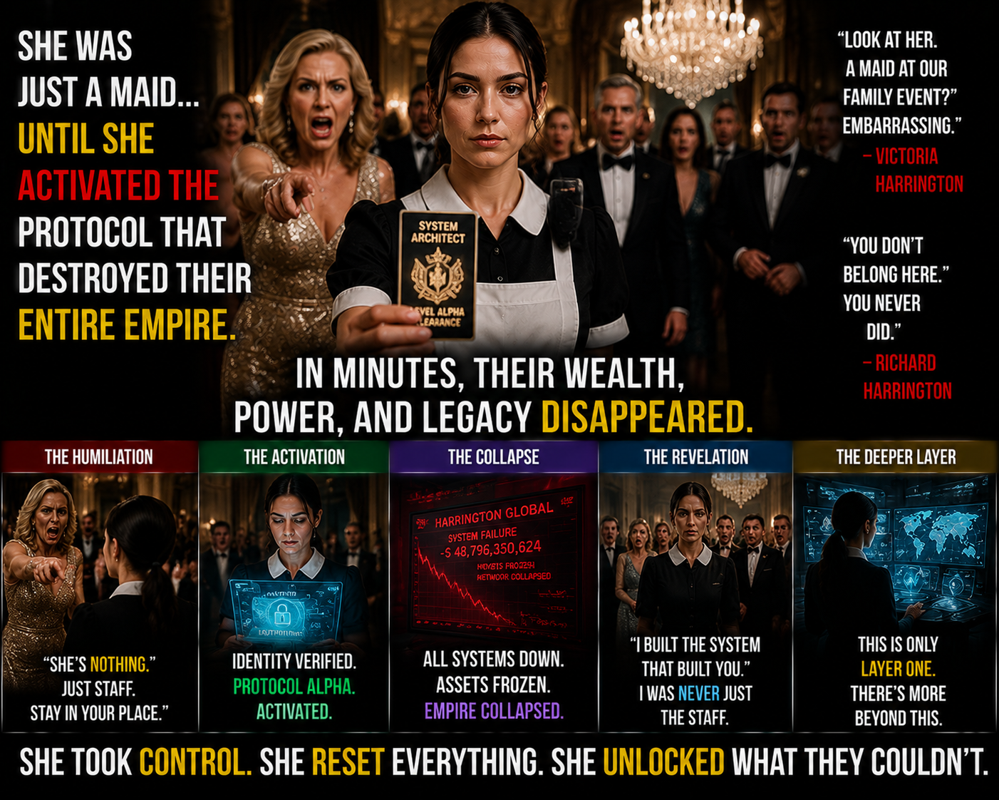 THEY LAUGHED AT THE MAID… UNTIL SHE CANCELLED THE BILLIONAIRE FAMILY IN ONE NIGHT