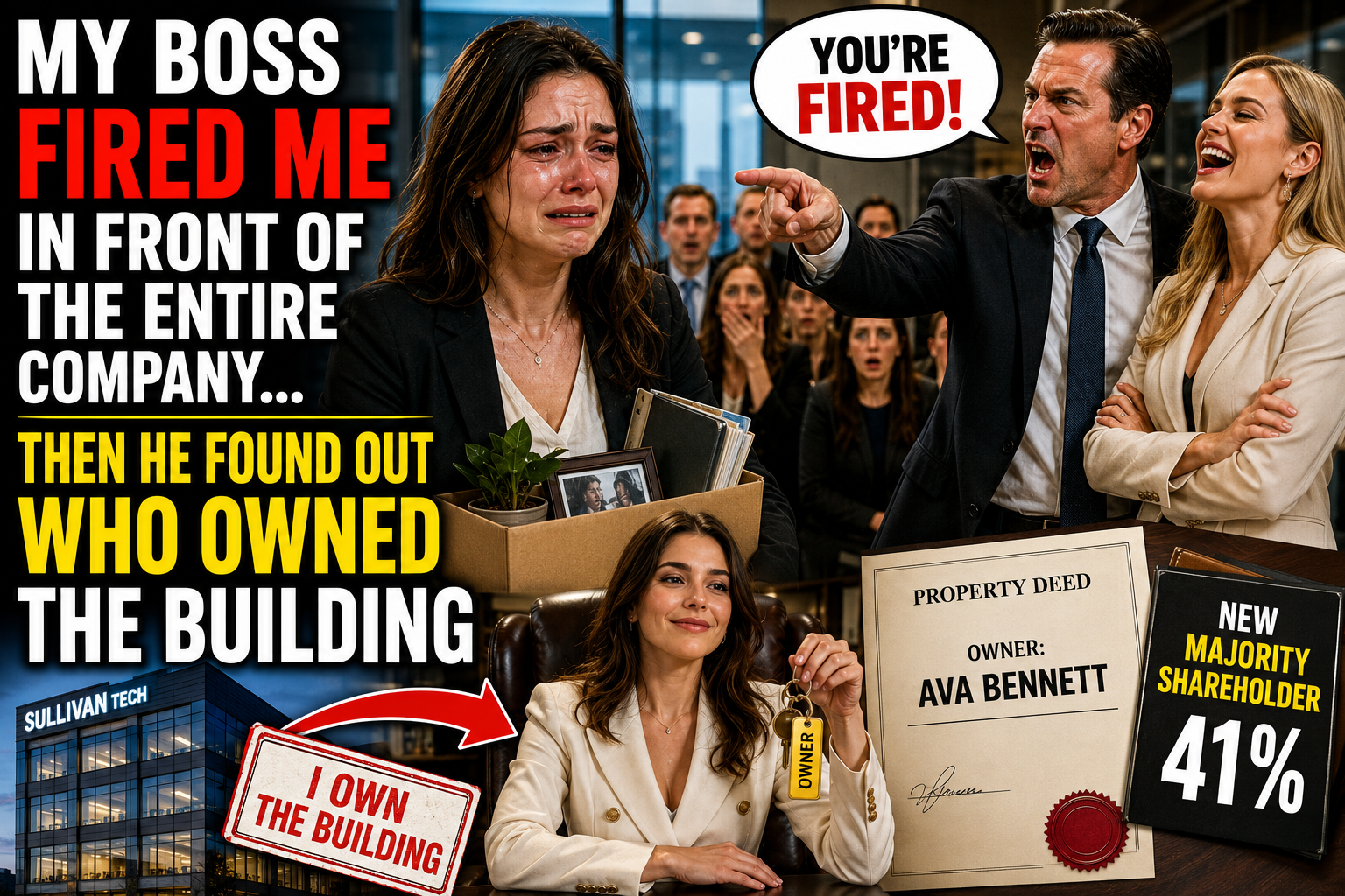 MY BOSS FIRED ME IN FRONT OF THE ENTIRE COMPANY... THEN HE FOUND OUT WHO OWNED THE BUILDING