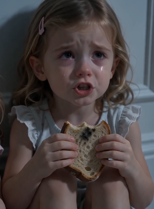 THE MILLIONAIRE CAME HOME FOR CHRISTMAS... THEN FOUND HIS LITTLE DAUGHTERS EATING MOLDY BREAD WHILE THE DOGS ATE ROAST CHICKEN