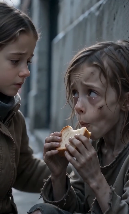 A Kind Girl Gave Food to a Starving Child… Then a Door Burst Open and Exposed a Hidden Crime