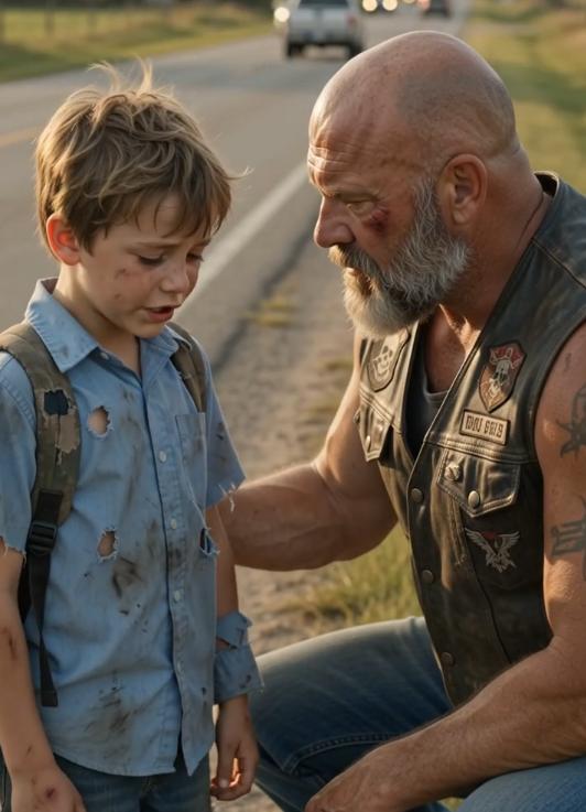 A 10-Year-Old Boy Begged a Biker Not to Tell His Mom the Truth—What He Discovered Exposed an Entire Town