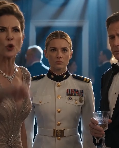 I stepped into my father’s luxury hotel gala in full military dress uniform, only for my stepmother to point her finger and snap, ‘Security, throw her out.’ My father just stood there, holding his champagne, without saying a word to protect me. But by midnight, after a single call to my lawyer, the hotel, the very land it sits on, and $24 million were legally back in my hands—and the woman who tried to humiliate me was outside my apartment, desperately pounding on the door.