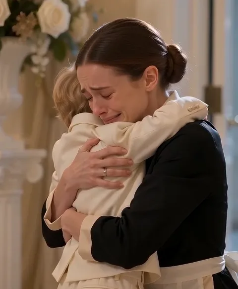The five-year-old billionaire’s son walked past three women in white gowns, crossed a ballroom filled with nearly four hundred guests, and wrapped both arms around my black maid’s uniform
