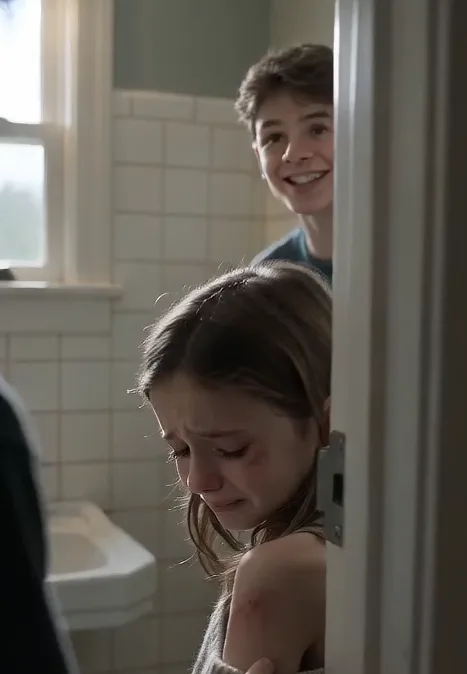My Brother Said Our Litt.le Sister Locked Herse.lf in the Bathroom - Then She Pointed at the Outside Latch and Whispered, 'How Did I Reach That?'