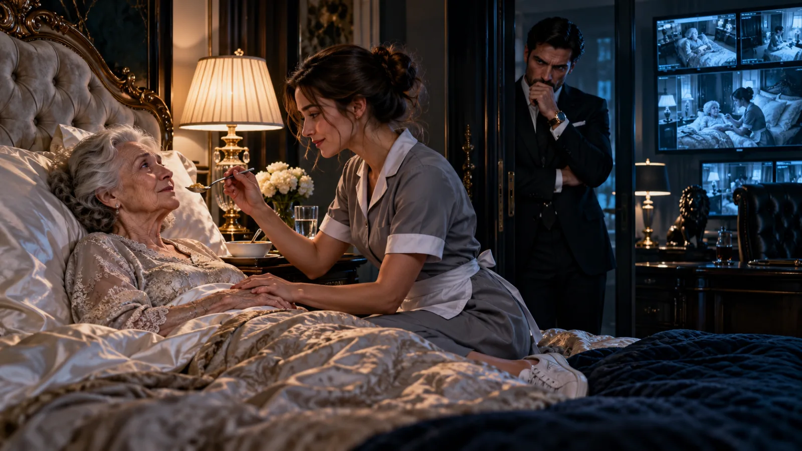 1089 The Mafia Boss Watched His Maid Care for His Mother in Secret—Nine Days Later, the Entire House Learned Why He Had Been Watching