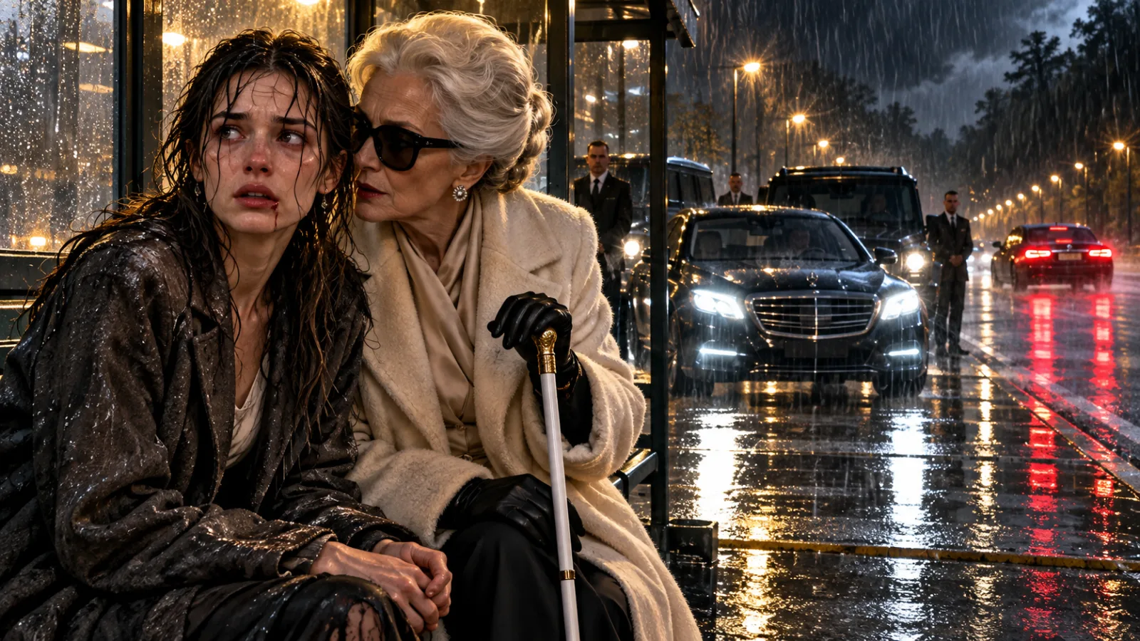 MY HUSBAND ABANDONED ME IN THE RAIN — THEN A BLIND BILLIONAIRE CALLED ME HER GRANDDAUGHTER