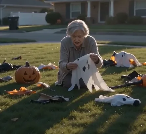 My Poor Grandma’s Neighbors Shredded All Her Halloween Decorations Because She "Put Them Up Too Early" — Her Payback Was Priceless