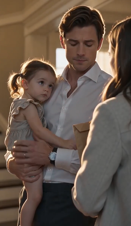 She Came to Pay Her Dead Father's Debt, But the Widowed Millionaire Opened the Door With a Little Girl in His Arms and Said Three Words That Changed Her Life Forever