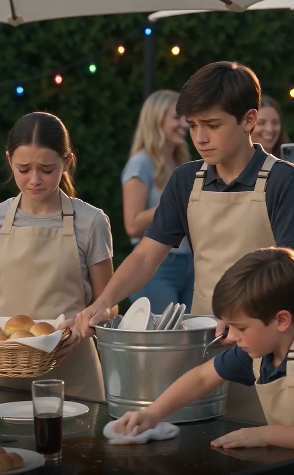 I Paid for My Mother's Birthday Party, Then Walked In to Find My Children Serving Guests in Aprons. My Parents Smiled and Said, "They Need to Learn Their Place."