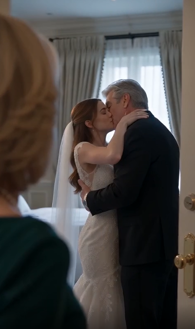 **SHE BETRAYED HER GROOM WITH HIS FATHER... THEN THE WEDDING SCREEN EXPOSED A SHOCKING SECRET**