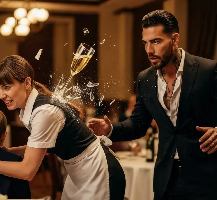 **THE MAFIA BOSS’S SON WAS ABOUT TO BE SHATTERED BY GLASS—UNTIL A POOR WAITRESS THREW HERSELF OVER HIM, AND THE NEXT THING SHE HEARD WAS: “SHE’S UNDER MY PROTECTION NOW.”**