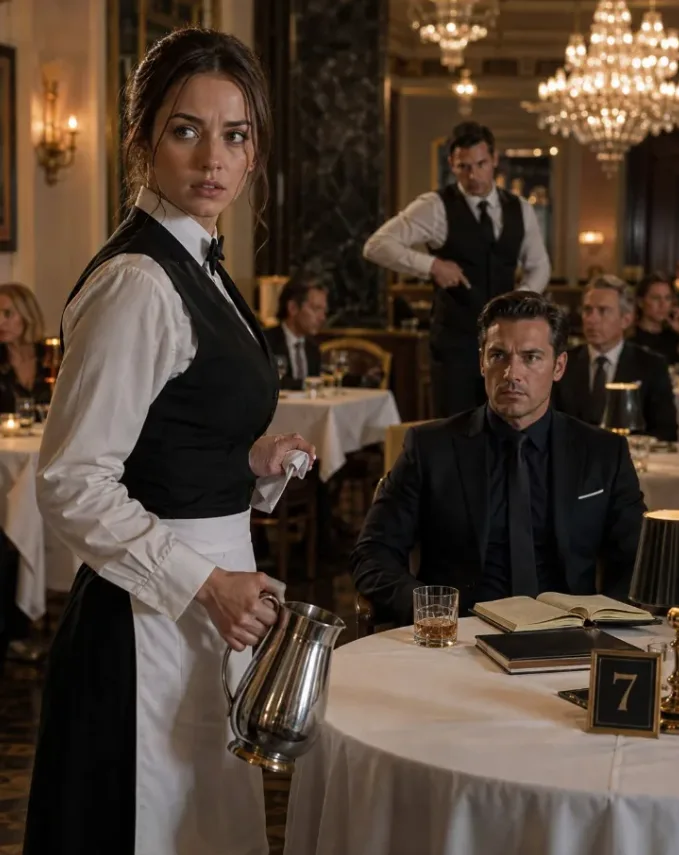 **Waitress Slipped a Napkin to the Mafia Boss: “The Waiter Is Armed.” What He Did Next Shocked Everyone**