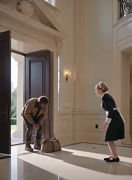 Billionaire Disguised Himself as a Homeless Beggar at His Own Mansion—Then His Maid Did Something No One Expected