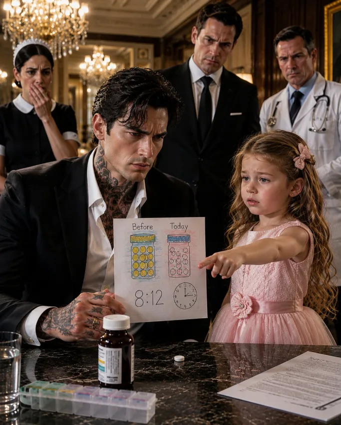 THE FIVE-YEAR-OLD GIRL STOPPED THE MAFIA BOSS FROM TAKING HIS PILL—THEN HER CRAYON DRAWING EXPOSED HIS TRUSTED RIGHT-HAND MAN