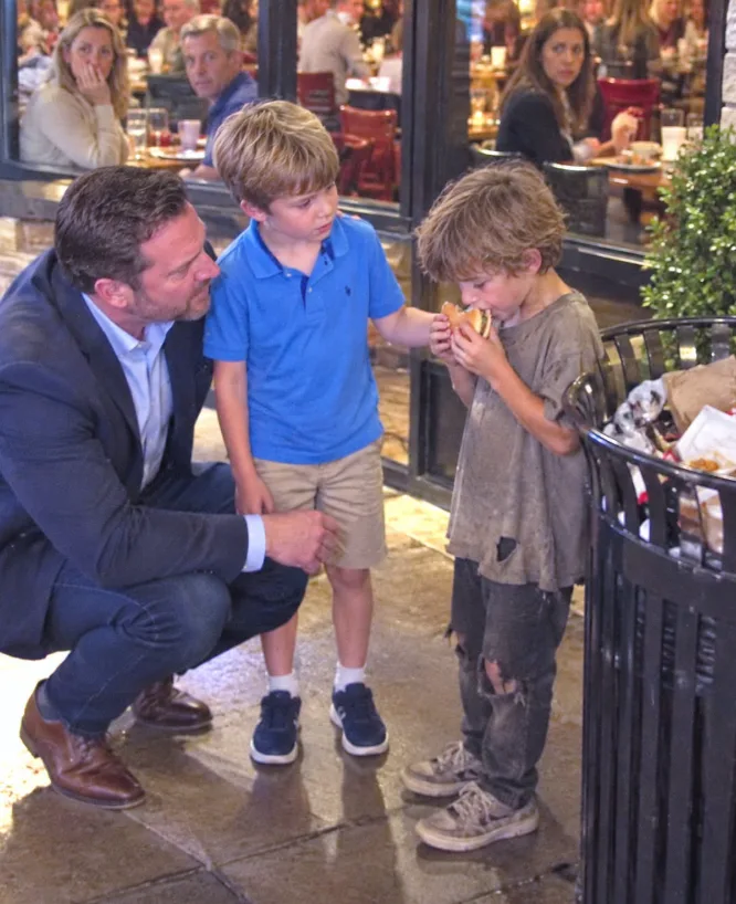 9-Year-Old Boy Was Caught Eating a Burger From a Trash Can... Then a Rich Man Asked One Question