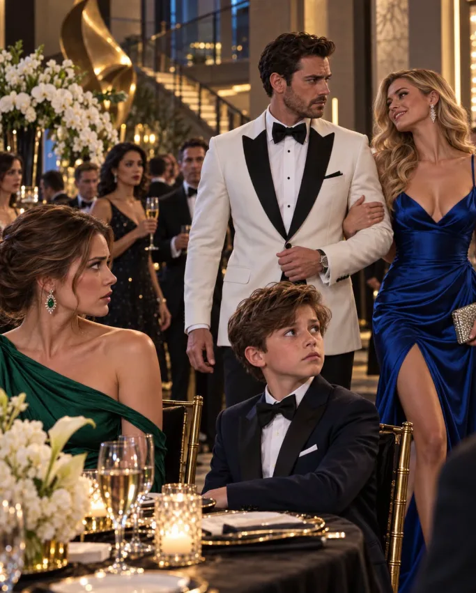 My Husband Walked Into Our Gala With His Mistress Wearing My Dead Grandmother’s Brooch—Then Our 12-Year-Old Son Took the Mic