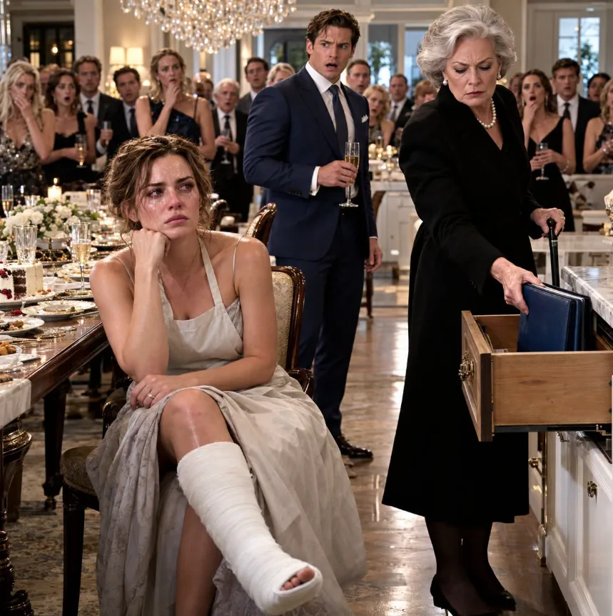 My Husband Forced Me to Cook for 30 Guests With a Broken Leg—Then His Mother Arrived, Opened a Locked Drawer, and Said, “Son, You Just Celebrated Your Last Birthday in My House.”