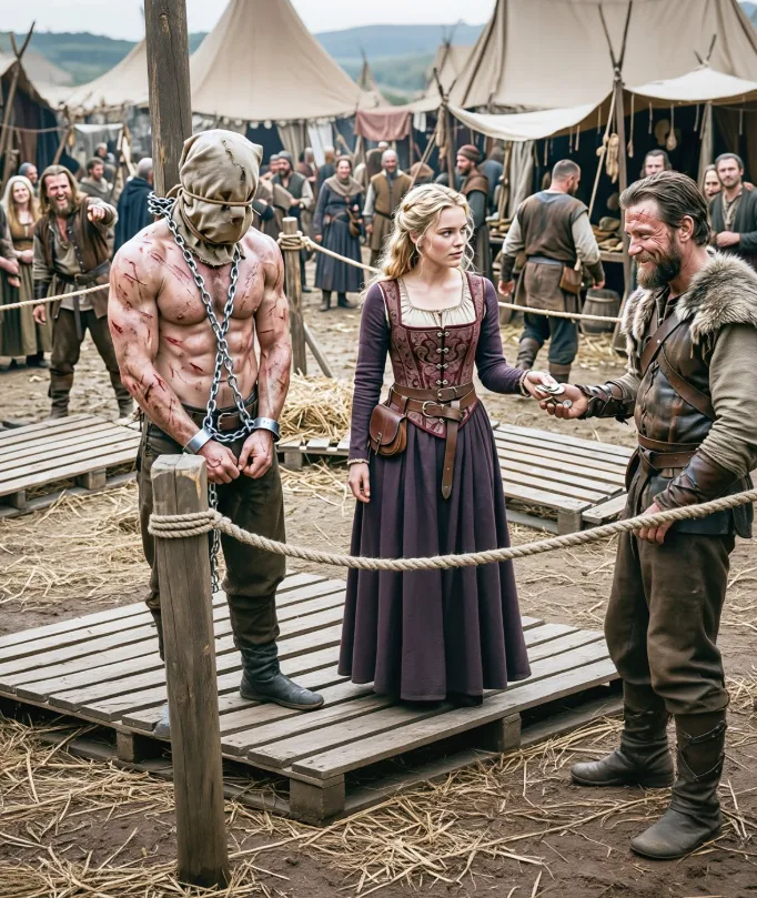 **SHE PAID ONE COIN FOR A HOODED PRISONER—BUT WHEN THE SACK CAME OFF, THE ALPHA KING CALLED HER HIS LOST QUEEN**