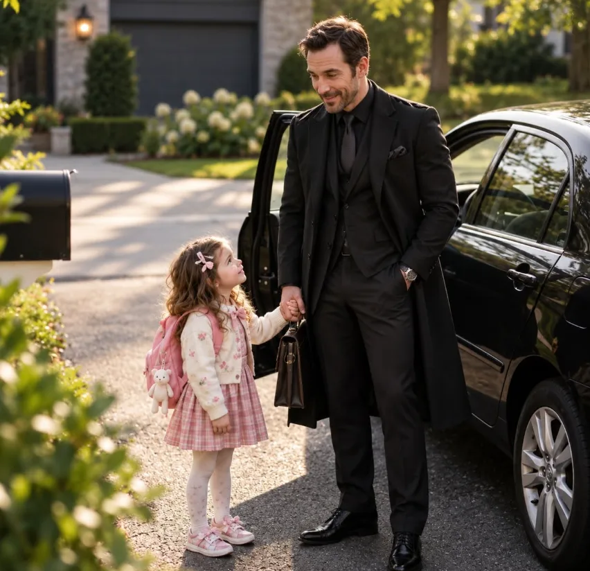 A Grumpy Billionaire Agreed to Walk His 6-Year-Old Neighbor to Kindergarten—2 Years Later, Her One Question Left Him Speechless…