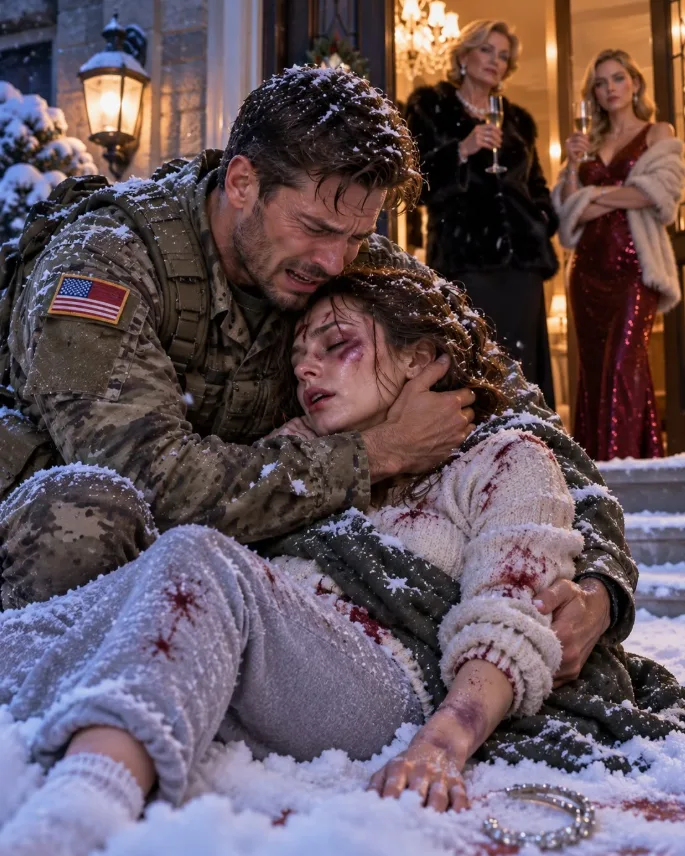 **He Returned From War to Find His Wife Beaten and Left to Freeze in the Snow. His Mother Smirked, “She Finally Learned Her Place”... Until He Called 911 and Exposed Their Darkest Secret.**