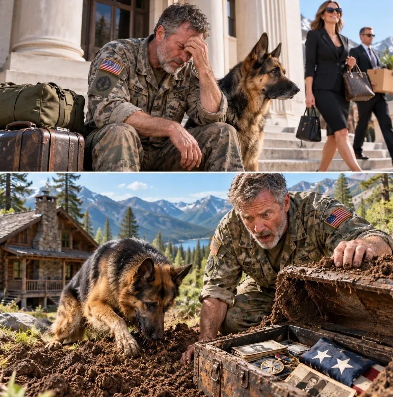 His Wife Took Everything in the Divorce, Until His German Shepherd Dug Up a Buried Secret That Changed the Veteran’s Life Forever…